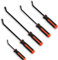 HARDK Heavy Duty Pry Bar Set of 5 - Mechanic Hand Tools - Utility Pry Bar Set - Thicker Strike Cap Handle, Includes 8”,12”, 16”,18” & 24”