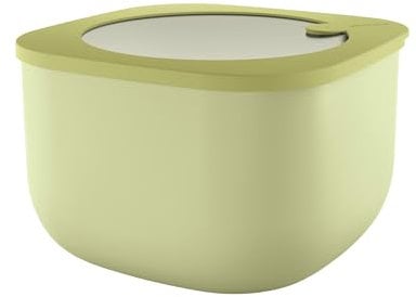 Guzzini - Kitchen Active Design, STORE&MORE BIO, Contenitore Ermetico Alto per Frigo/Freezer/Microonde (L) - Verde Avocado, 19,5 x 19,5 x h12,3 cm | 2800 cc - 170724253