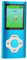 Portable MP3 Player, 1.8 Inch LCD Screen Walkman MP3 Player Media, HiFi Music Player Support MP3 Recording FM Radio Ebook Image Viewer, with Earphones (Sky Blue)