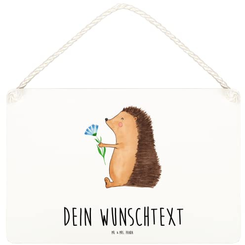 Mr. & Mrs. Panda Haustürschild mit Namen Igel Blumen DIN A4 - Personalisierte Geschenke, Gute Besserung, Genesungswünsche, Lustige Sprüche, Türschilder, Personalisiertes Schild, personalisiert, Besuch