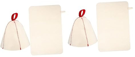 YARNOW 2 Sätze Saunahut Aus Filz Hüte Für Frauen Sauna-haarkappen Russische Banya-mütze Finnischer Saunahut Haar-Turban-mütze Sauna-kopfpackung Spa-Hut Kopfbedeckung Gefühlt Fräulein Groß