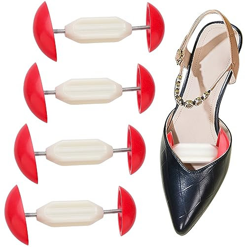Prmape 4 Pièces Ecarteur Chaussure, Elargisseur Chaussure Étirement Latéral Large Supérieur 7-12cm, Mini Arbre de Chaussure Réglable, Shoe Stretcher pour Chaussures Homme Femme