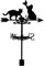 SUPERDANT Wetterfahne für Katzen, Schmetterling, Windfahne, Eisen, Wetterfahne, Tier, Metall, Wetterfahne, Garten, Bauernhaus, Dach, Garten, Terrasse, Hof, dekoratives Schild, Outdoor-Dekoration