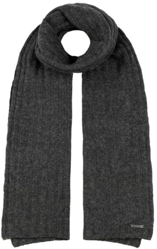 Stetson Sergnano Kaschmirschal Einfarbiger Rippstrick Schal Unisex Damen Herren Herbst Winter