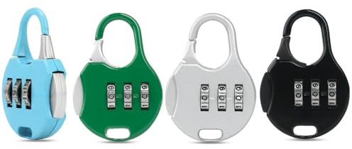 Suitcase Locks,Gym Locker Padlocks,4PCS Combination Lock for Gym Lockers Travel Bag Suit Case Fence gate Shed Garage Bike Locks (Style 2)