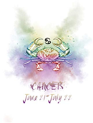 H+CO Inspired Sternzeichen Krebs – Die Krabbe, lustiges, buntes Kunstwerk, ideales Poster, Wanddekoration für Zuhause, Büro, Schlafzimmer, Küche, Kinder- und Spielzimmer, Wohnheim und sie Höhle,