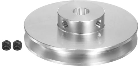 QUARKZMAN V-Typ Riemenscheibe 8mm Bohrung 58mm Außendurchmesser Einzelrille Aluminiumlegierung für 3-5MM PU Rundriemen Motorwellen-Bohrmaschine