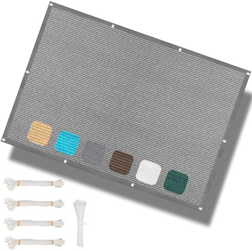 Tenda a Vela Traspirante 3 x 5 m Rettangolare Protezione Raggi UV Telo Ombreggiante Parasole Protezione Solare per Esterno, Giardino, Terrazza, Piscina, Grigio Chiaro