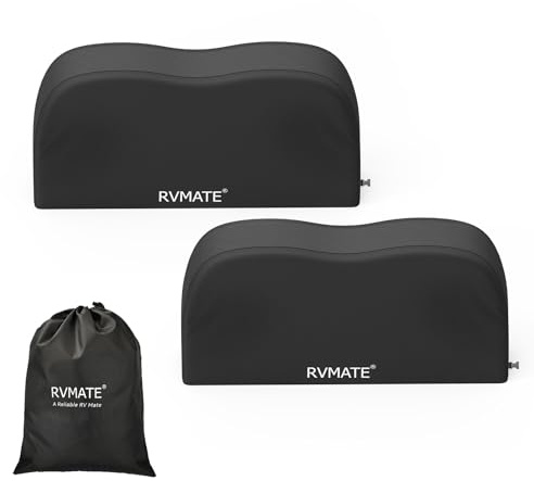 RVMATE Wohnmobil-Reifenabdeckungen, Doppelachsen-Radabdeckung (2 Stück), passend für Reifen mit einem Durchmesser von 68,6 cm - 76,2 cm, wasserdicht, UV-Schutz, 420D Oxford, schwarz,