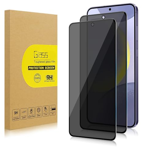 Lokyoo 2 Stück Sichtschutz Full Screen für Samsung Galaxy S24 | Anti-Spy Panzer Schutz Glas Folie Schutzfolie, Frei von Kratze Displayschutz Hat Keinen Einfluss auf die Hülle