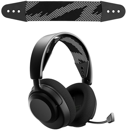 kwmobile Ersatz Bügelpolster kompatibel mit SteelSeries Arctis NOVA 1 / NOVA 1X / NOVA 3 Kopfbügel - Kopfbügelpolster aus Nylon - Kopfhörer Ersatz Bügel mit Polster - Schwarz Grau