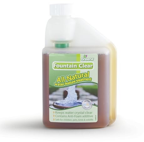 Greena Fountain Clear Water Clarifier - Effective Water Feature Treatment for Enhanced Water Clarity, Eco-Friendly Solution for Clean and Clear Water 500 ml 2 Pack