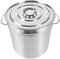 Olla de acero inoxidable 50/70/90L, color plata, acero inoxidable, olla con tapa, olla grande de camping, adecuada para cocinar, asar y mantener caliente en cocinas de gas y de inducción, etc. (50 L)