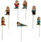 BIOSA 7 pièces Statues de Nains de Jardin Ornements de Jardin féeriques décoratifs en résine Nain de Jardin Miniature sur Piquet pour décoration extérieure