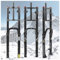 NADYE Gabel Fat Bike 26 Zoll pneumatische Federgabel mit doppelter Schulter 1-1/8 Zoll gerade Scheibenbremse QR 9 mm Einstellung Verlängerung Hub (Schwarz)