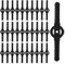 DILYUPE 30 Pcs Cuchillas de Repuesto para Cortacésped de Plástico, de Cuchillas de Repuesto de Plástico Negro Cuchillas para Cortadora Césped Jardín