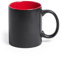 CALLE DEL REGALO Mug en céramique de 350 ml, noir et rouge