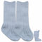 BABYZOCO Calzini in cotone per neonato, calze lunghe, calze lunghe, calze lunghe, in cotone, per bambini, adatti per 12-24 mesi, blu, 12-24 Mesi
