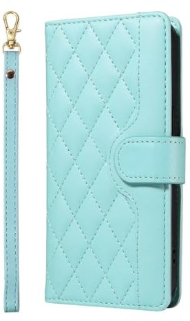 ILING Cover per Xiaomi 11 Lite 5G NE/Xiaomi Mi 11 Lite, Custodia a Premium Pelle PU Portafoglio Caso, Elegante Antiurto Flip Cover con Slot per Scheda/Funzione di Supporto/RFID Blocking (Verde)