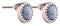 QOSS Ohrstecker DO rund Ø 6 mm himmelblau