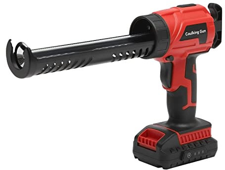 WHIPIN Cordless Caulking Gun, Battery Operated Caulk Gun with 2.0AH Battery & Charger, Electric Caulk Gun with LED Light, 4 Adjustable Speeds, 3 in 1 Caulking Tools for Filling, Sealing(2 batteries)
