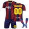 HGWOPGASD Barca Maillot De Foot Ensemble Foot Enfant Maillot Enfant De Foot Retro Soccer Jersey, 10 Maillot Classique, Ensemble Enfant Et Adultes, Maillot De Foot pour Enfants Maillot Barcelone A01