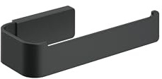 COSMIC Nea Toilet Paper Holder Without Cover for Square Design Bathroom. Installation with Screws or Adhesive. Matte Black Metal Toilet Paper Holder.