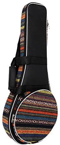 Garneck Deluxe National Style Mandolin Gig Bag Thick Padded Backpack with Exquisite Design for Easy Travel and Storage