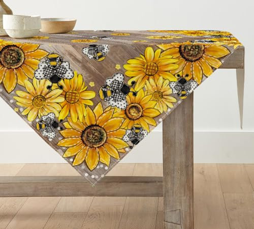 Artoid Mode Marrone girasole api primavera biancheria da tavola stagione estate cucina tavolo decorazione per interni vacanza festa decorazione 85x85 cm