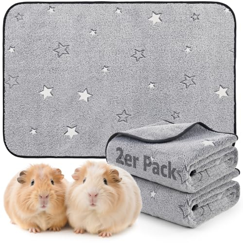 PICK FOR LIFE wasserdichte & Schnell Saugfähige PIPI Pads für Meerschweinchen und Kaninchen - Waschbare Fleece Unterlage für Käfig, Boden, Sofa