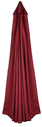 PLMNBQWE Roter 300 cm achteckiger Sonnenschirmbezug, Ersatzstoff für Ampelschirm im Garten, wasserdicht und UV-beständig, passend für 8 Arme, langlebiger Outdoor-U