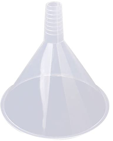 150 -mm -Kunststoff Transparenter Trichter großer Dreieckssieb für Küchen- / Labor- / Garage/Auto -Flüssigkeiten wiederverwendbar