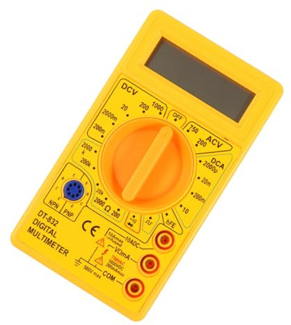 Digitalmultimeter 832b mit 3 1/2 Lcd Display, Gelb, Kunststoff