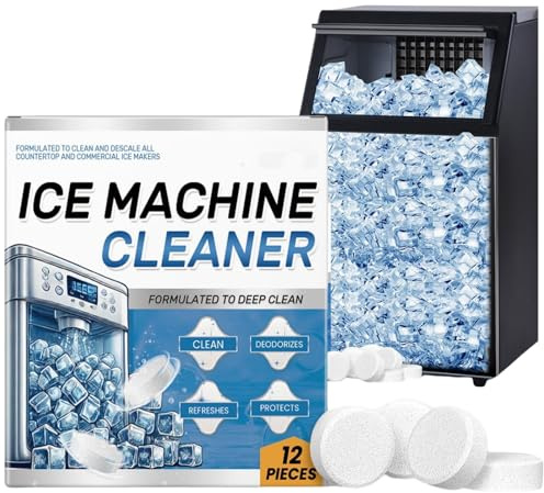 12PCS Ice Machine Cleaner Maker Descaler,Ice Machine Cleaning Tablets,Clean Tab/lets for Ic/e M/akers,I/ce Maker Cleaning Effervescent T/ablets,Ic/e Machine Cleaner&Descaler,Efficient Desc/aling