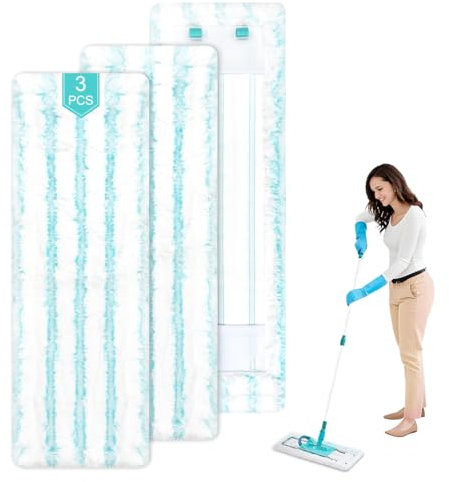 3 Piezas para Leifheit Profi XL Micro Duo Fundas de Repuesto para Limpiaparabrisas, Microfibra Recambio para Leifheit Profi XL Cotton Plus, para Todo Tipo de Suelos