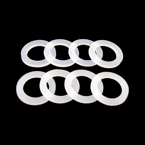 UZAMIRLEX Rondelles en Plastique Transparent, Lot de 10 Joints Plats en Silicone, épaisseur 3 mm, diamètre extérieur 70 à 86 mm, rondelles Plates Transparentes en Silicone(86mm)