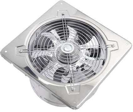 Garosa Diseño Extraíble Ventilador de Aire de Acero Inoxidable para el Baño de la Cocina 120W, 355x355 Mm, para el Garaje de Almacenamiento de la Piscina de la Cocina