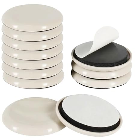 12 Pcs Furniture Sliders, 2 Inch Washing Machine Sliders, Furniture Moving Pads Self-adhesive Furniture-Sliders for Carpet, Heavy Items and Hard Wood Floors