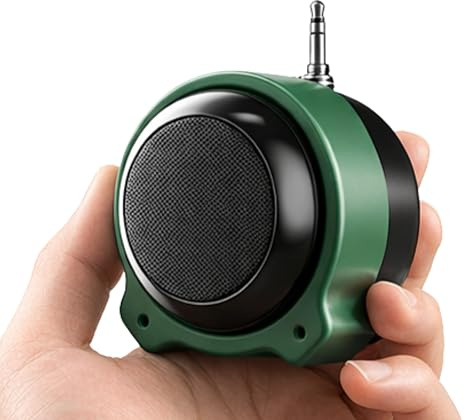 Digipure Mini Wired Speaker with 3.5mm AUX, 5W Portable Speaker with Built-in Battery, Compact Desktop Audio for Phone, Tablet, Laptop