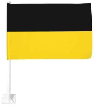 30,5 x 45,7 cm Baden-Württemberg-Flagge, doppelseitige Autofensterflagge mit farbbeständigem Druck, Premium-Qualität, Auto-Dekoration, Flagge für Sportveranstaltungen, Parade