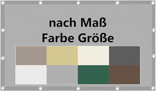 Balkonsichtschutz nach Maß Wetterfest Balkon Verkleidung Ohne Bohren Maßgeschneidert Balkonabdeckung Balkonbespannung Blickdichte Windschutz und UV-Schutz Reißfest für Balkongeländer Garten Terrasse