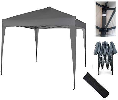 2x2m Pop-up Gazebo Waterproof Outdoor Garden Marquee Canopy No Sides (grey)