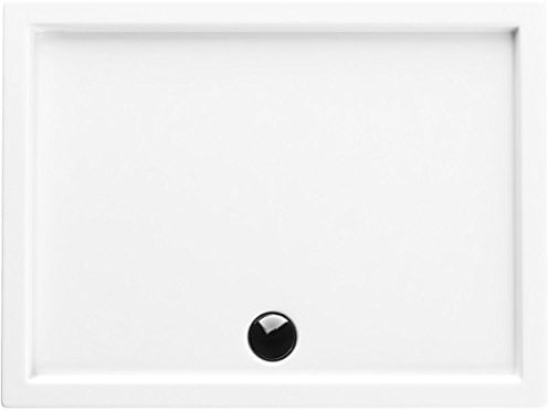 VBChome Acryl-Duschwanne 90x140x14 cm Duschtasse Competia rechteckig für Duschkabine Styroporträger extra flach Sanitär-Acryl Duschbecken stabil weiß + Siphon