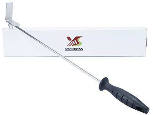 MSY BIGSUNNY Ash Rake for Grills, Charcoal Grills Tool with Rack Lifter, 25-Inch