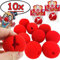 CARPETA® - ★ 10 x rote Clown Nasen ★ zum leichten Aufstecken ┃ für Kinder und Erwachsene ┃ Spiel und Mitgebsel für Kindergeburtstag ┃ Clownsnasen für Fasching & Karneval