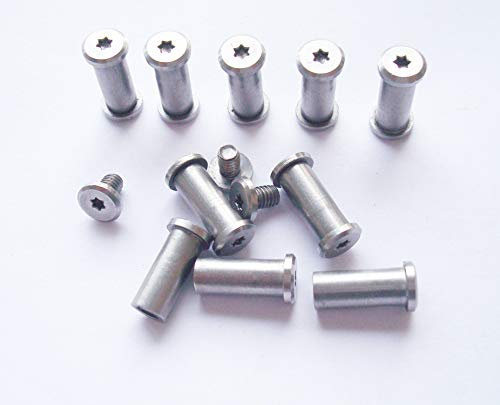 MYIW Folding pivote Screw, tácticas de Supervivencia EDC Eje Bolsillo tornilleria Acero Inoxidable Remaches, Pack de 10 Juegos