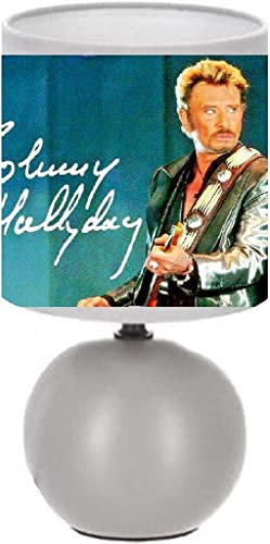 PRESENT Lampe de chevet JOHNNY HALLYDAY - création artisanale Collage photo N° 3
