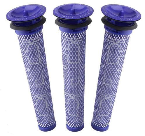 Confezione da 3 prefiltri per Dyson DC58, DC59, V6, V7, V8. Ricambio n. 965661-01. Kit di 3 filtri per filtri di ricambio Dyson