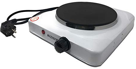 Vetrineinrete® Fornello elettrico 1500 watt con temperatura regolabile piastra elettrica portatile 18,5 cm da viaggio campeggio vacanza H-002A M55