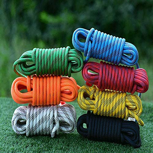 YJHH Static Tree Climbing Rope 100m, 12mm Safety Rope for Hiking, Fire Rescue Parachute Rope, for Caving, Tree Climbing, Sports, Mountaineering, High-Altitude Work, Relief Work